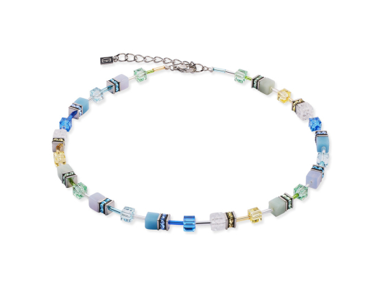 GEOCUBE Necklace Iconic Precious Aqua & Green