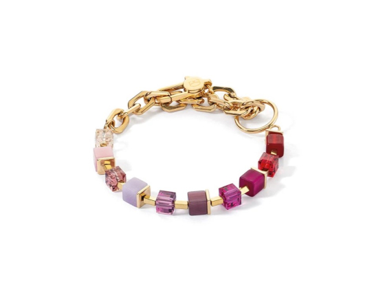 Bracelet Cube Fusion Charm Red & Pink