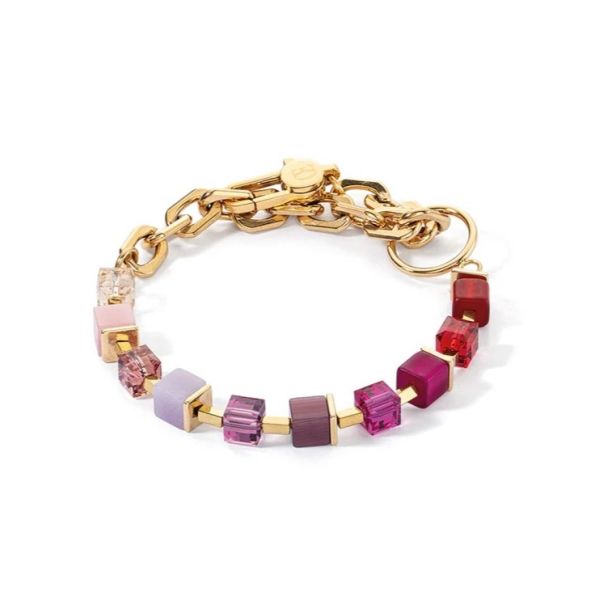 Bracelet Cube Fusion Charm Red & Pink