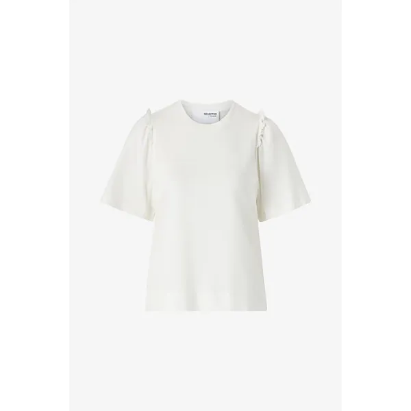 Penelope 2/4 Ruffle Tee - Snow White 