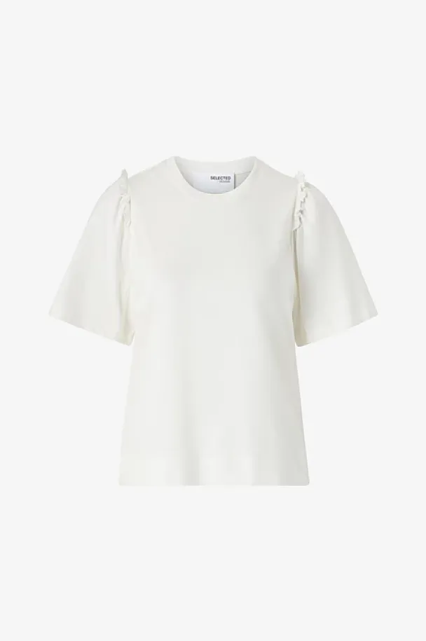 Penelope 2/4 Ruffle Tee - Snow White 