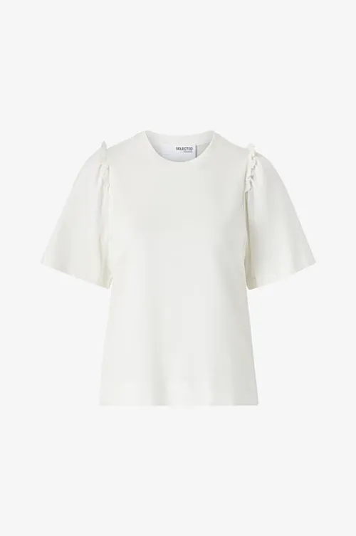 Penelope 2/4 Ruffle Tee - Snow White 