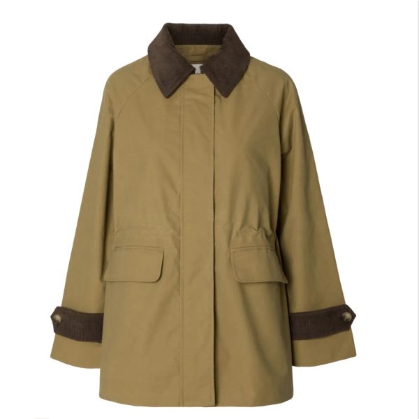 Wilma waxed Clair Jacket - Tigers Eye