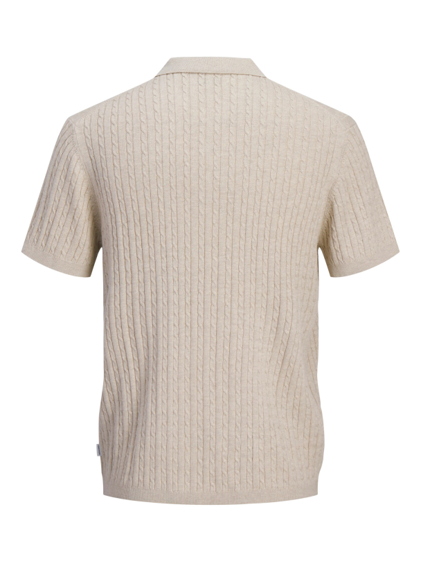 JJEEMIL KNIT CABLE POLO SS LN - Image 2