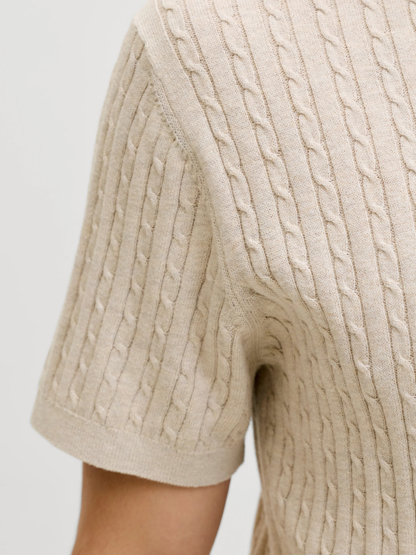 JJEEMIL KNIT CABLE POLO SS LN - Image 4