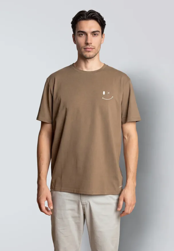 Patrick organic tee, brun - Image 1