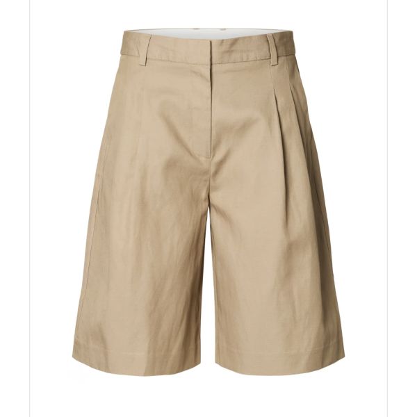 Wide Amore Bermuda Shorts - Weathered Teak 