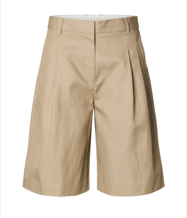 Wide Amore Bermuda Shorts - Weathered Teak  - Image 1