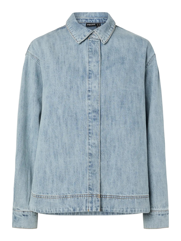 Geggo Curved Denim Shirt - Image 5