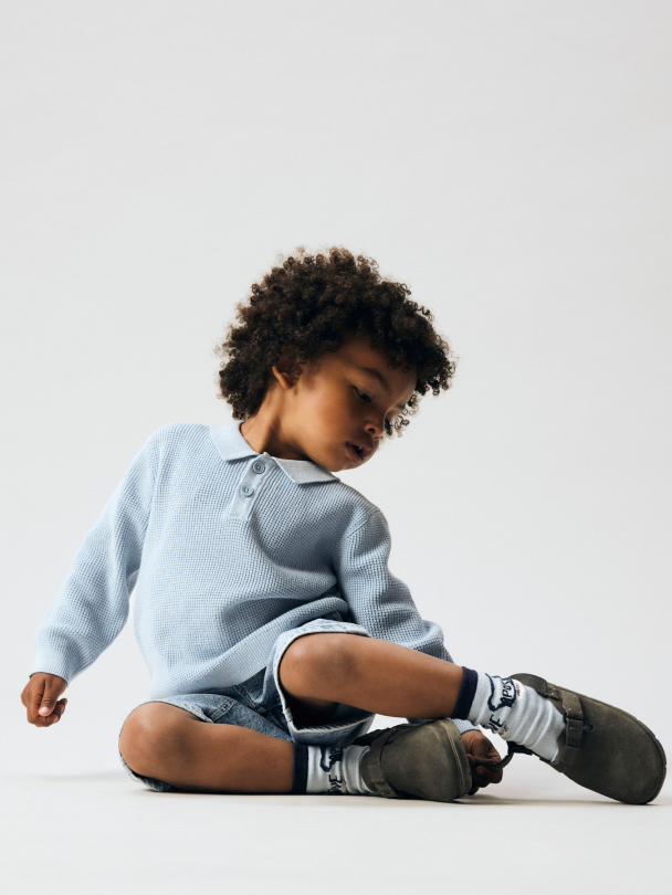 NMMFIKAL LS LOOSE KNIT POLO - Image 2