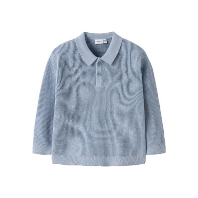 NMMFIKAL LS LOOSE KNIT POLO