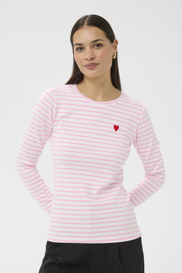 Liddy Topp Lys Rosa/hvit - Image 1