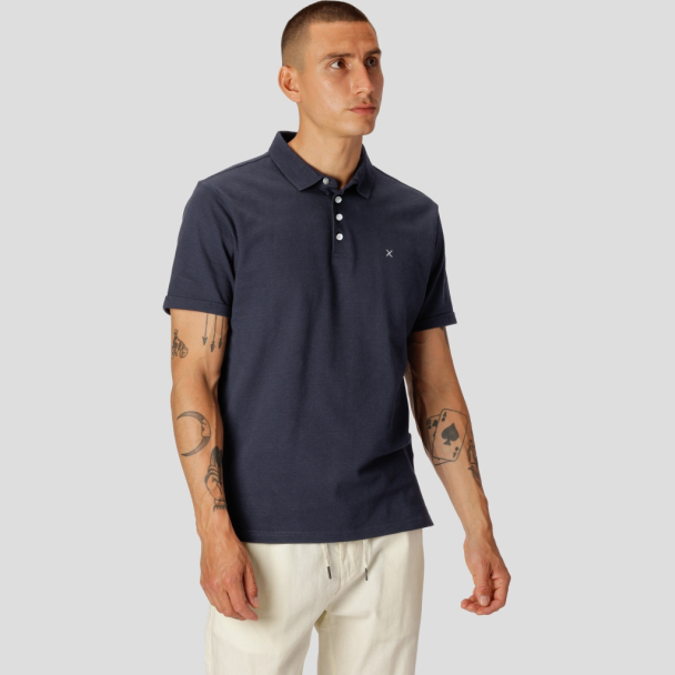 Silkeborg stretch polo, navy - Image 1