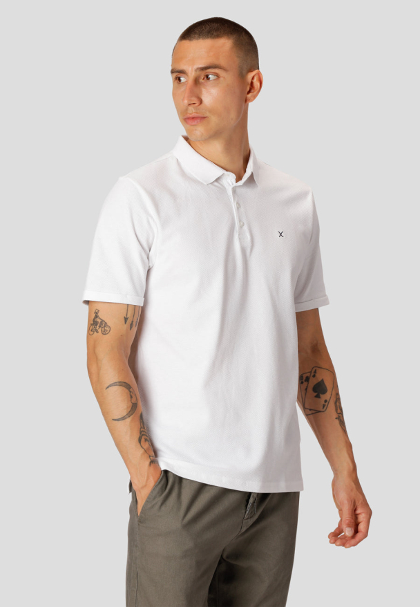 Silkeborg stretch polo, hvit - Image 1