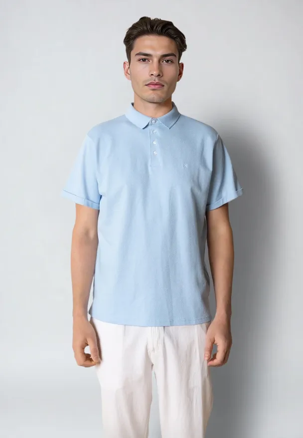 Silkeborg stretch polo, lys blå - Image 1