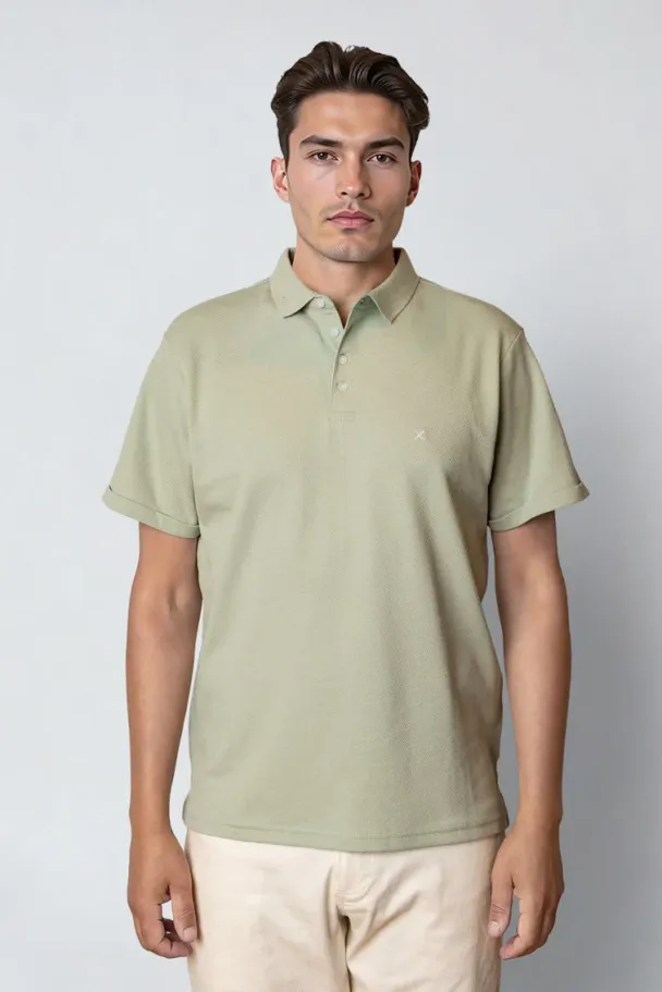 Silkeborg stretch polo, grønn - Image 1