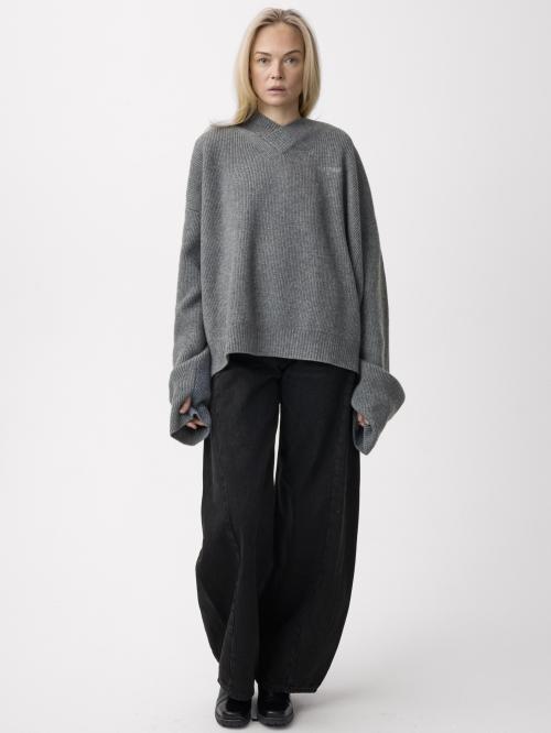 Frame Oversized Sweater Grey Camo