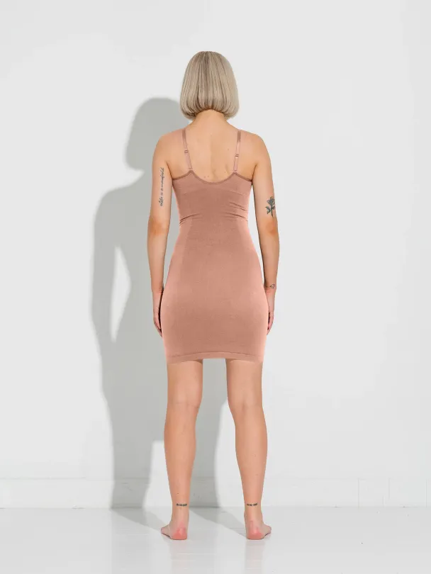 Second Skin Slip Dress - Tan  - Image 3