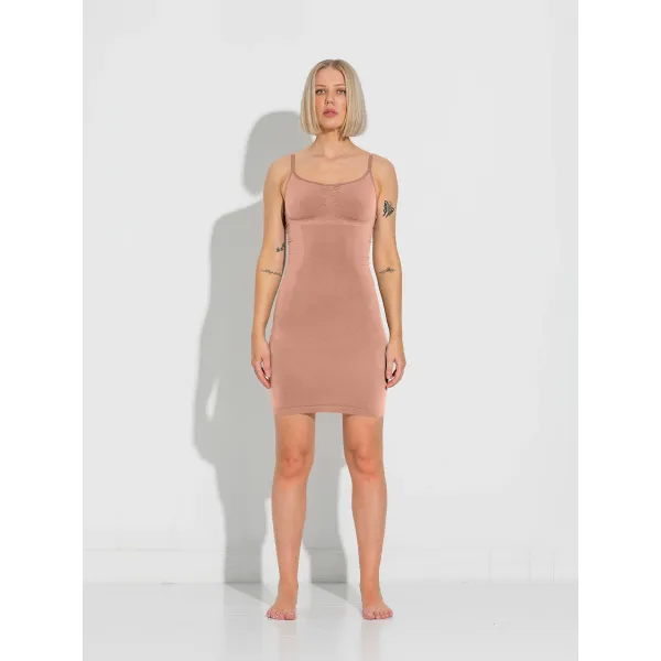 Second Skin Slip Dress - Tan 