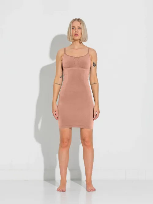 Second Skin Slip Dress - Tan 