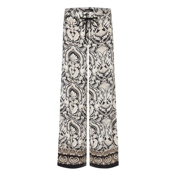 Adrienne Fancy Black/Cream Pants fra Cambio  8730041403