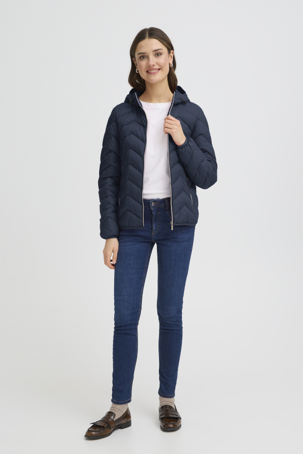 FRbapadding Vattert Jakke  Marine - Image 1