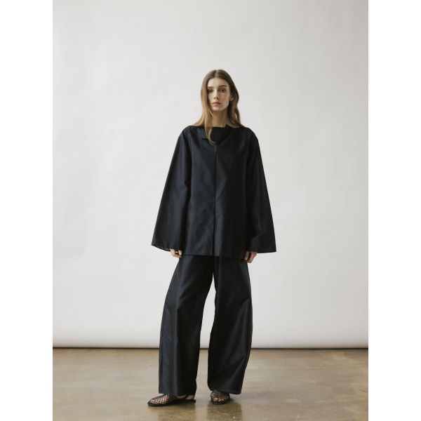 Cilla Silk Trousers Navy