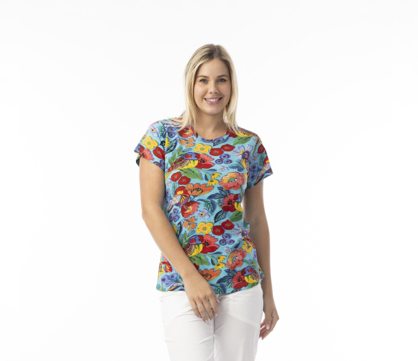 ORIENTIQUE T-Shirt Birds 23094B - Image 1
