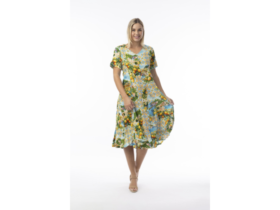 ORIENTIQUE Amalfi Dress Codet Short Sleeve 30188