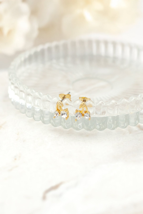 Cherry Crystal Earrings - Image 2