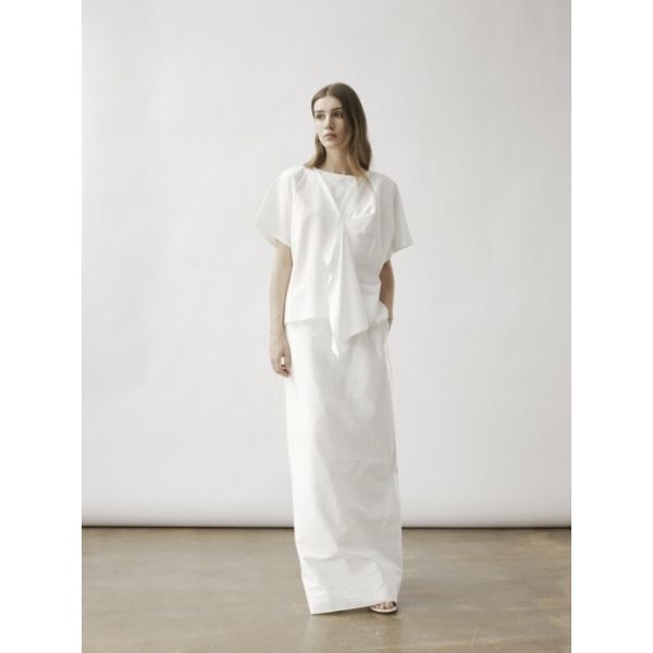 Avana Pleated Top White