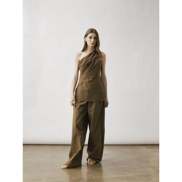 Cila One Shoulder Top Moss