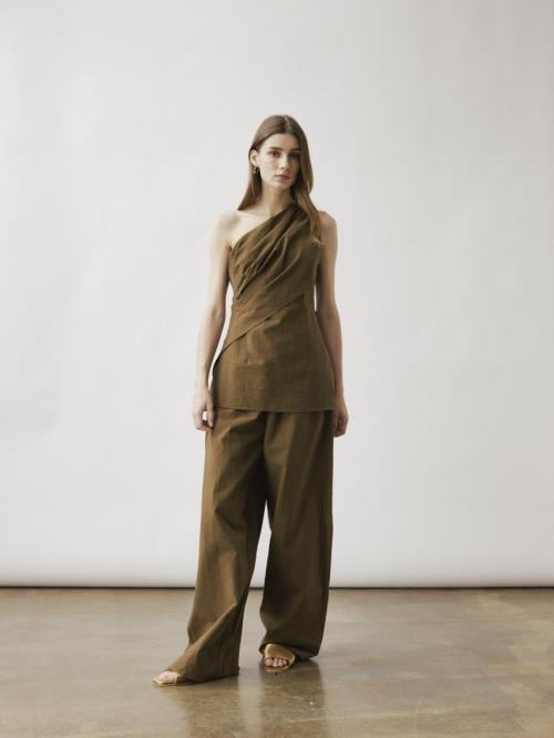 Cila One Shoulder Top Moss