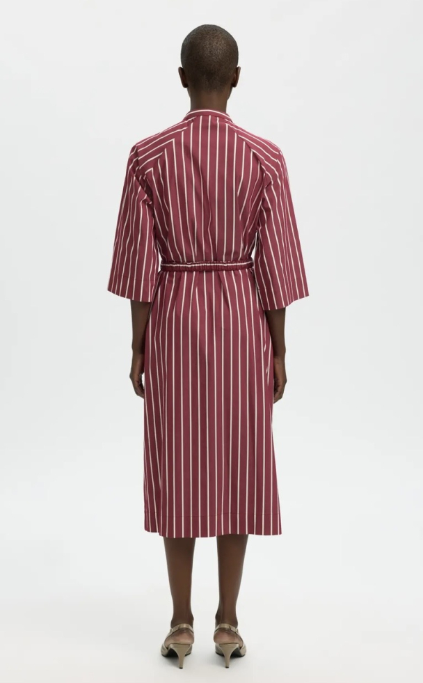 Bea Oversized 3/4 Midi Dress - Anemone Stripes - Image 2