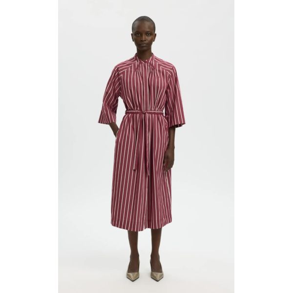 Bea Oversized 3/4 Midi Dress - Anemone Stripes