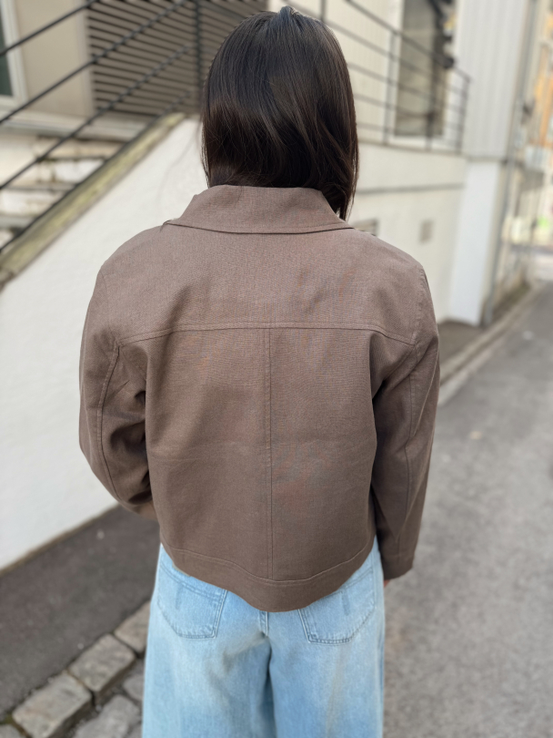 Jada Sun Short Jacket - Chocolate Chip  - Image 7