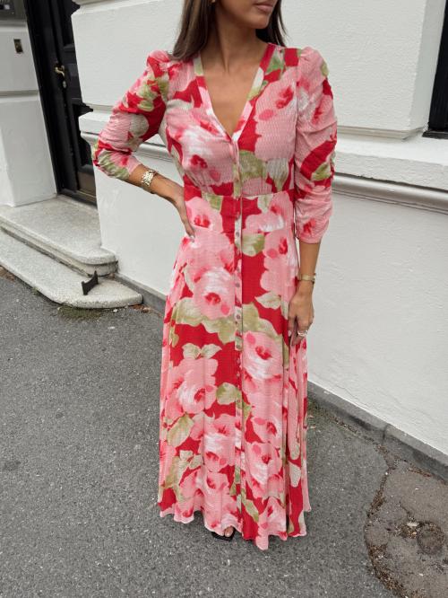 Dotted Georgette Button-Down Dress - Romance 