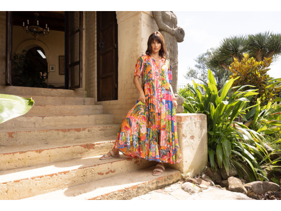 ORIENTIQUE Stefania Dress V MAXI 30152