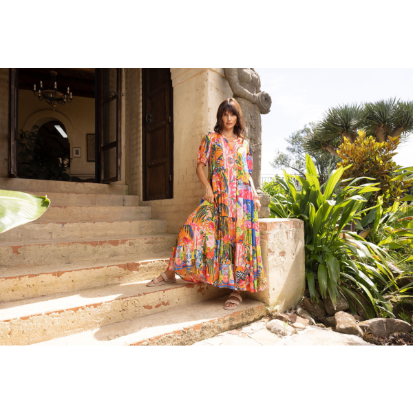 ORIENTIQUE Stefania Dress V MAXI 30152