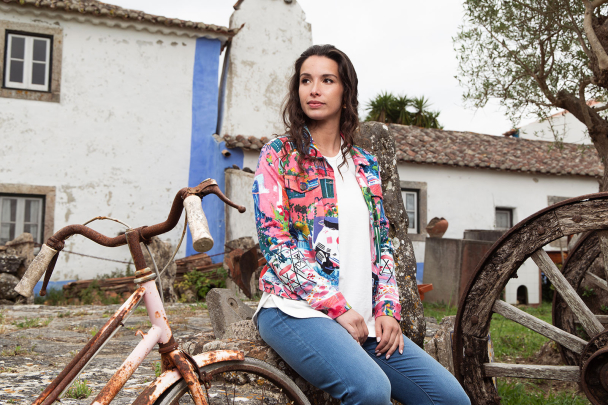 ORIENTIQUE Printed COTTON Jacket Scooter 23101S - Image 4