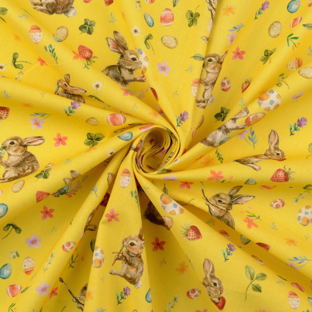 Påskehare med malekost- gul - Image 1