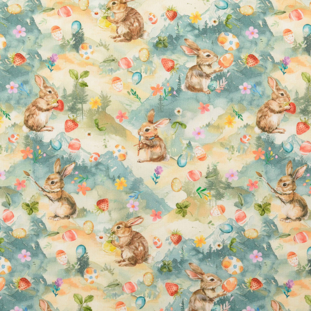 Påskehare med malekost flerfarget - Image 1