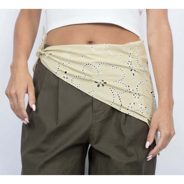 Floral Broderie Bandana Scarf