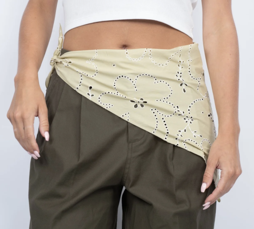 Floral Broderie Bandana Scarf