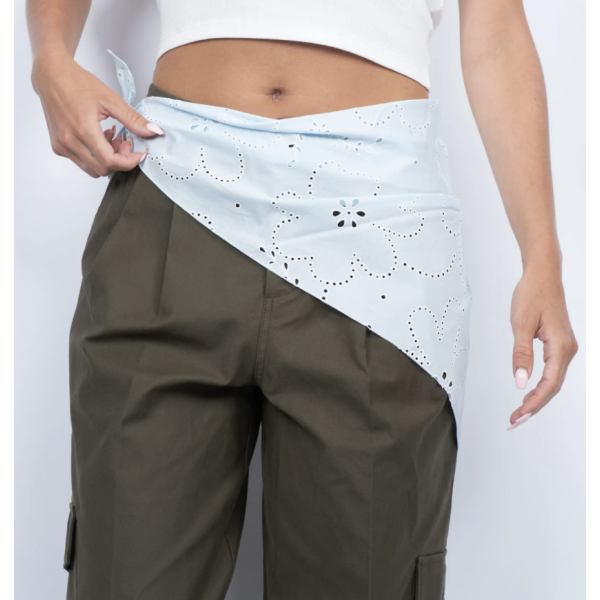 Floral Broderie Bandana Scarf