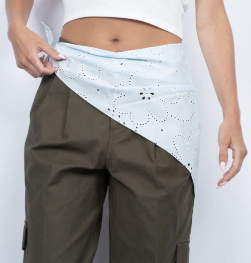 Floral Broderie Bandana Scarf