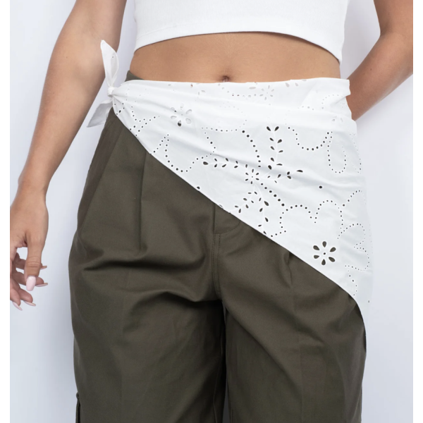 Floral Broderie Bandana Scarf