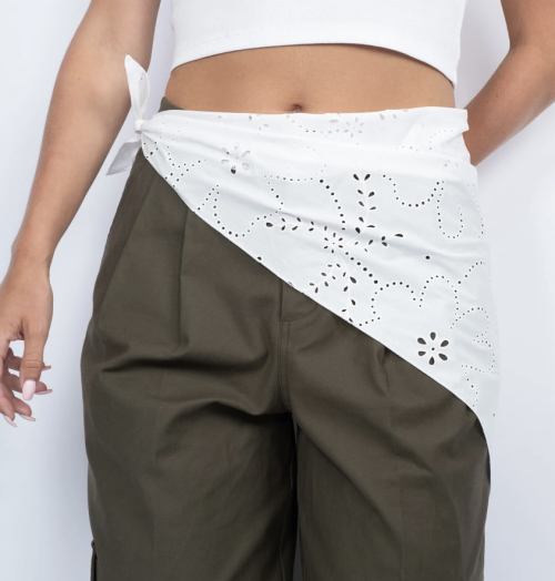 Floral Broderie Bandana Scarf