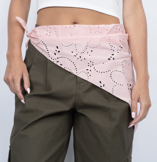 Floral Broderie Bandana Scarf