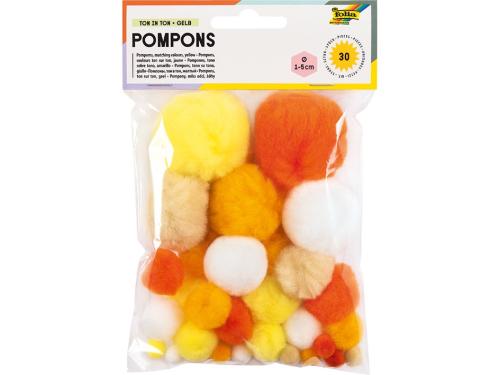 Folia Pomponger 30stk – Tone Mix – Gul